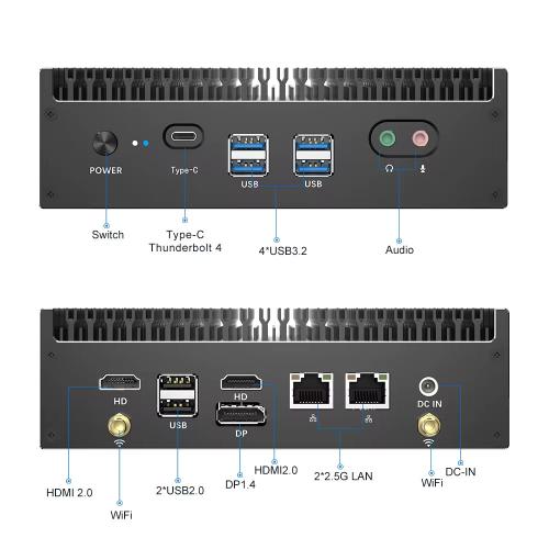 V4-2 passive cooled micro pc - connections